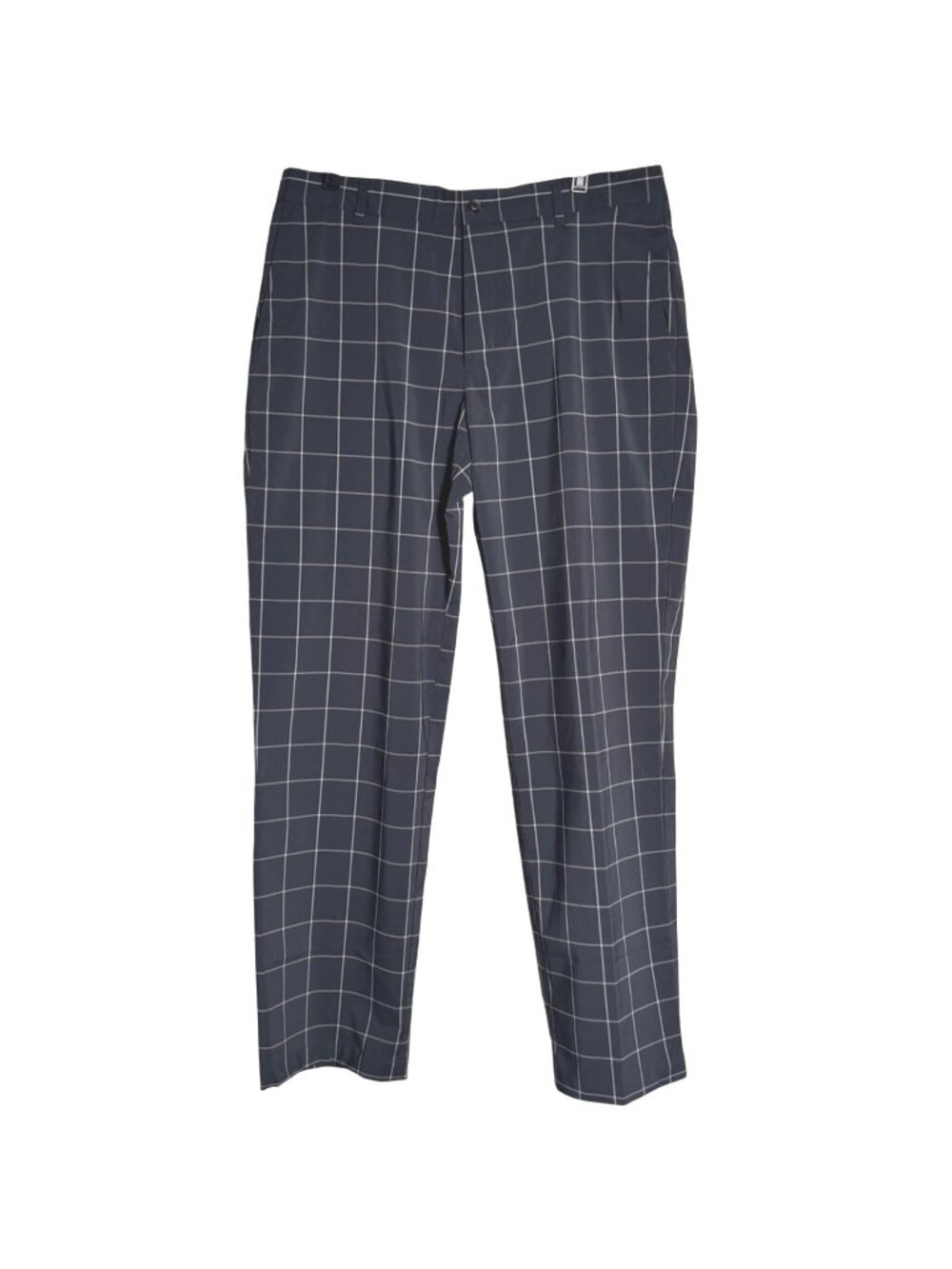 Slazenger Windowpane Plaid Golf Pants 34x30 Performance Tech Flat Front Trousers